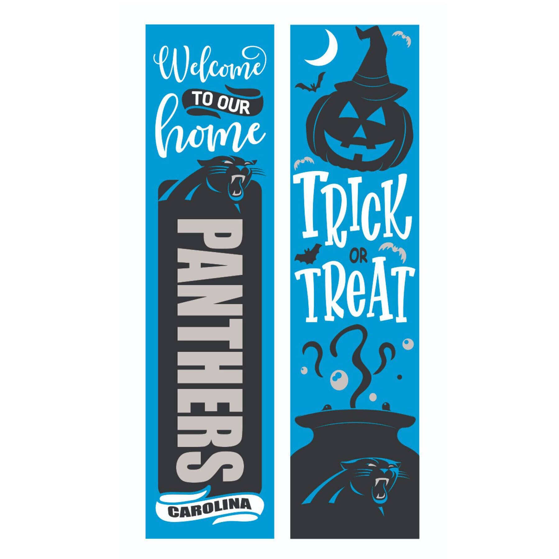 Evergreen Enterprises - Carolina Panthers 47" Double Sided Halloween Leaner Fan Sign - Multicolor