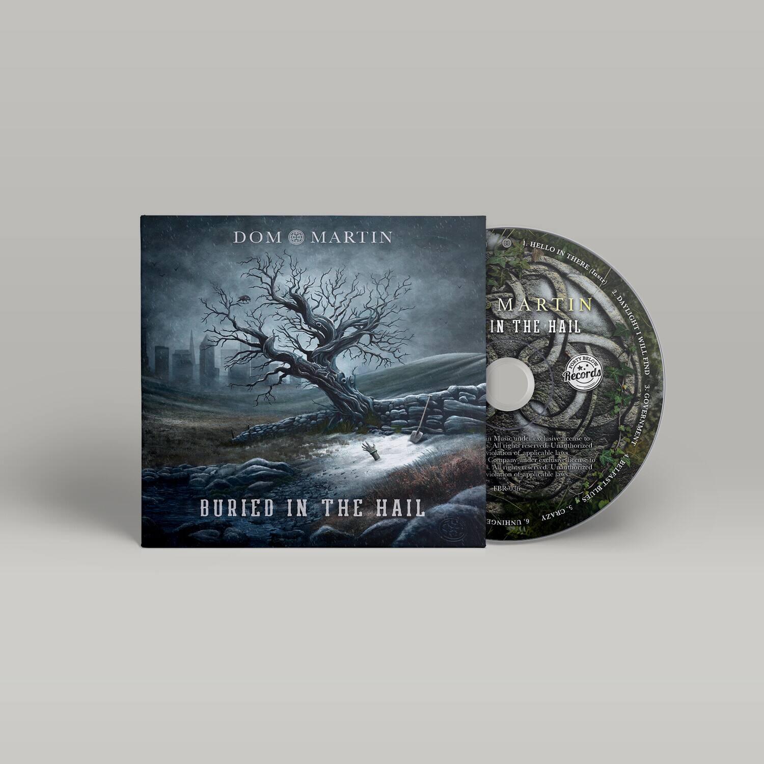 DOM MARTIN  
BURIED IN THE HAIL  

MARTIN  
IN THE HAIL  

Records  

1. HELLO IN THERE  
2. BURIED IN THE HAIL  
3. ANOTHER DAY  
4. MONSTER  
5. DREAMING  
6. GOVERNMENT  
7. APPLICATION  
8. NIGHTS  
9. CRAZY TONIGHT