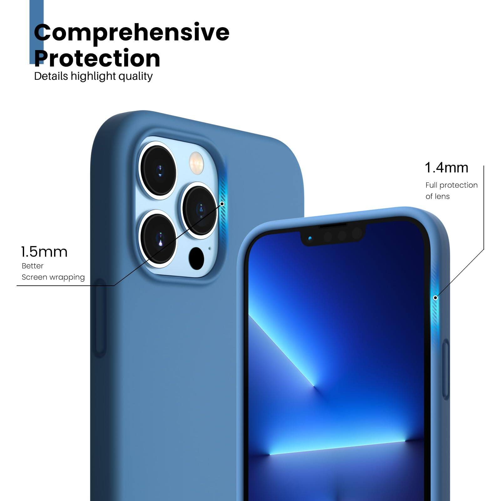 Comprehensive Protection Details highlight quality 1.4mm Full protection of lens 1.5mm Better Screen wrapping