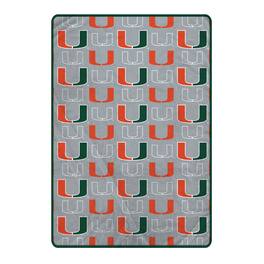 Pegasus - Miami Hurricanes 66" x 95" Oversized Logo Roll Ultra Cozy Blanket - Multicolor