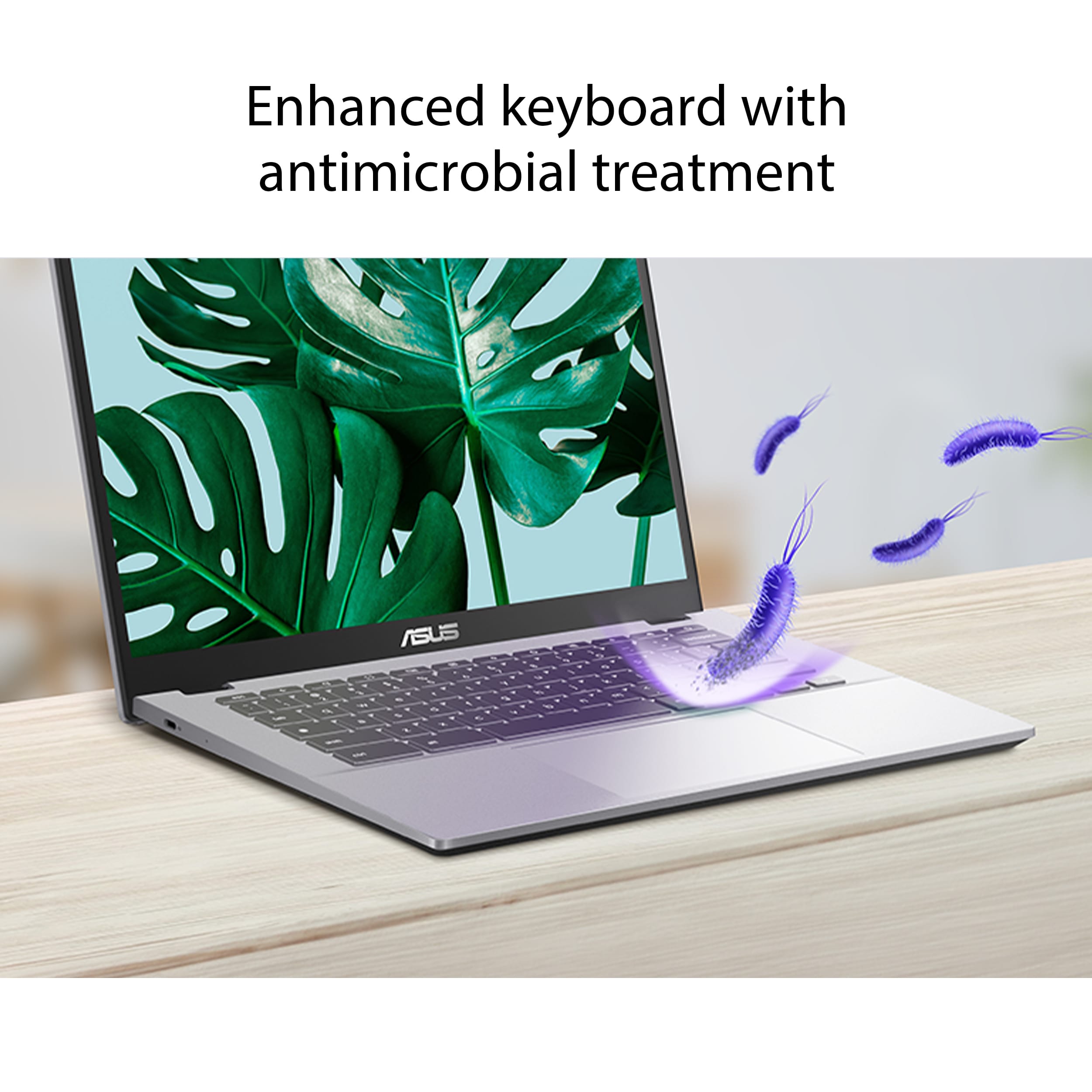 Enhanced keyboard with antimicrobial treatment ASUS.