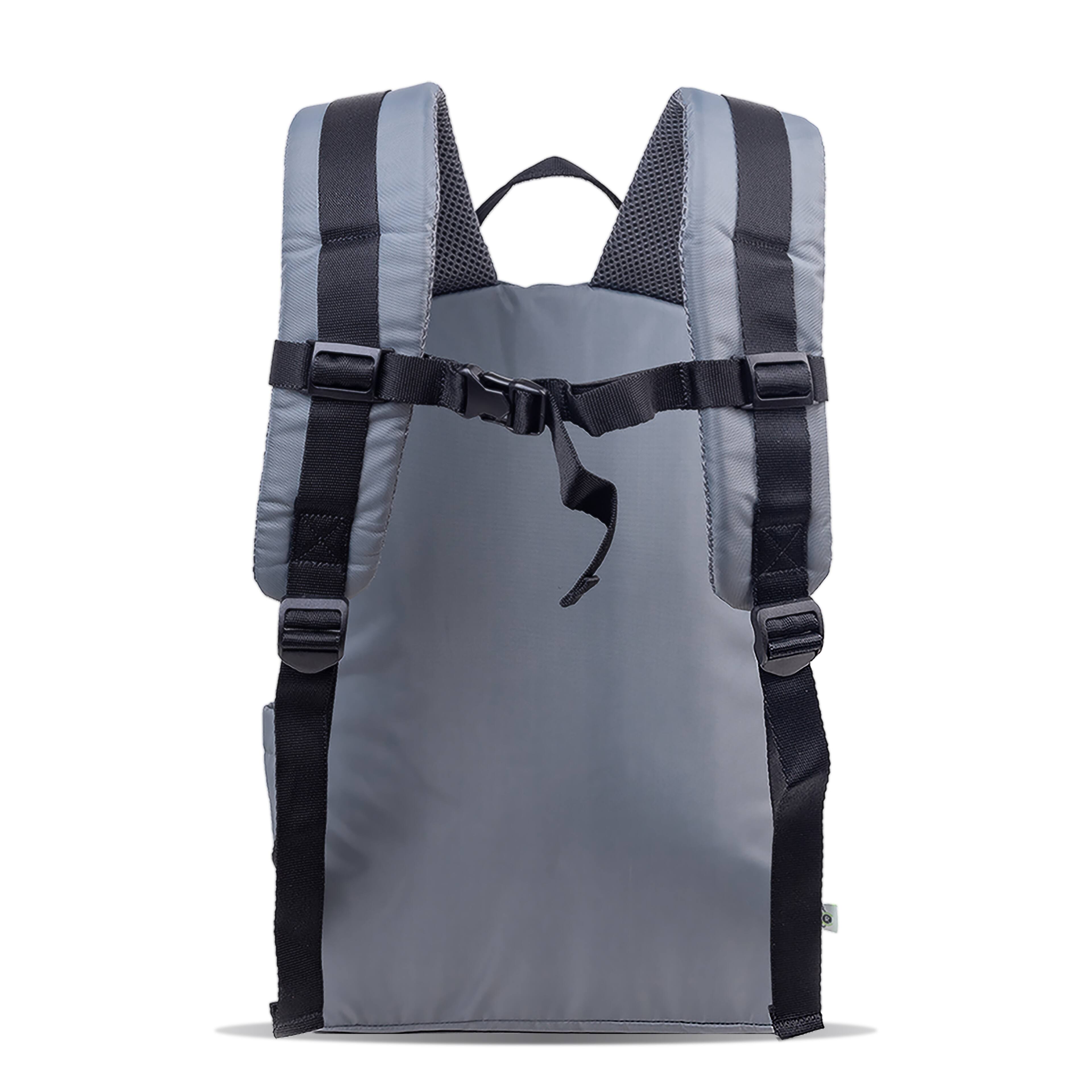 Back. J World - J World Unisex Cristos Casual Backpack with Laptop Sleeve, Grey - GREY.