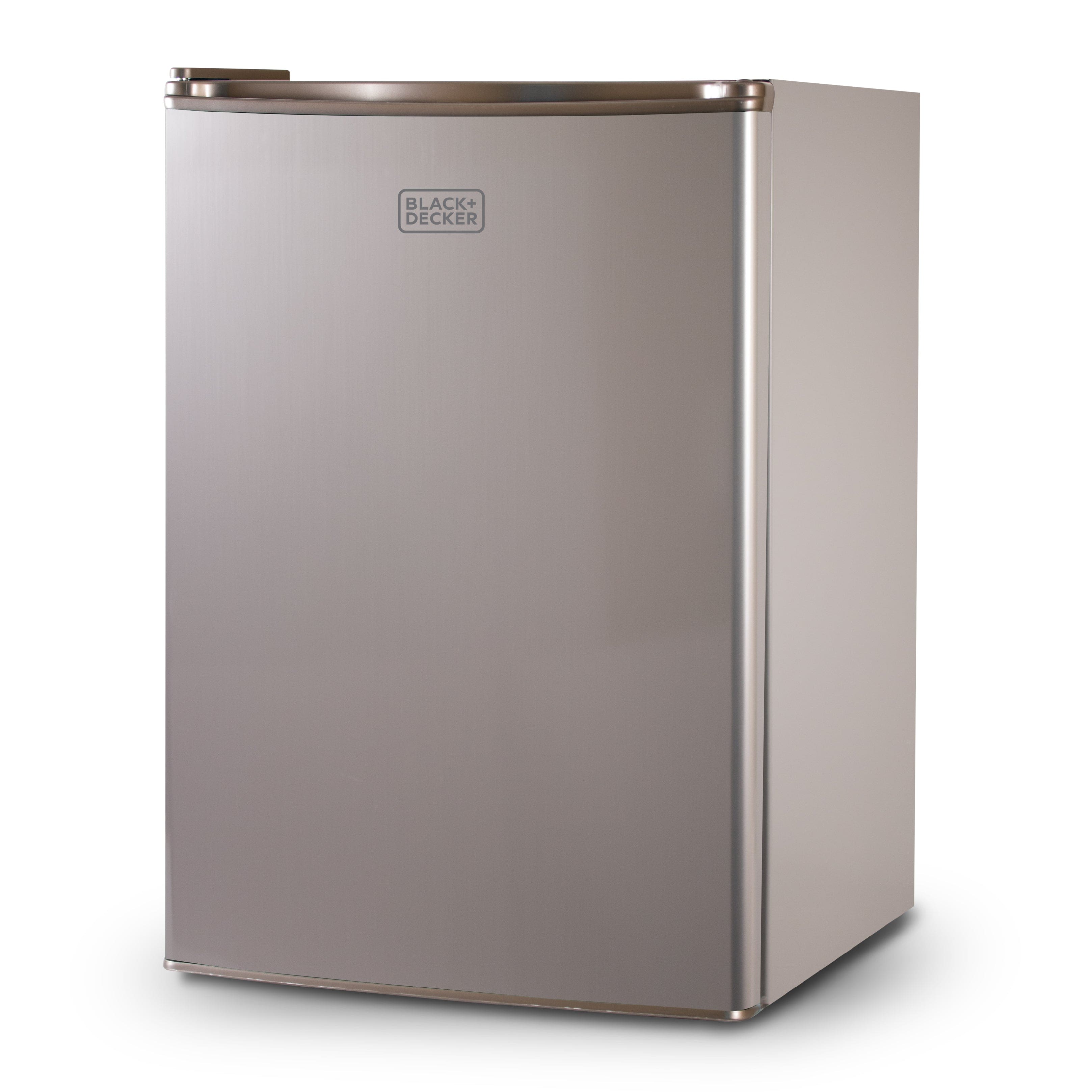 Black+Decker - BCRK Series 2.5 cu. ft. Freestanding Mini Fridge with Freezer - Silver