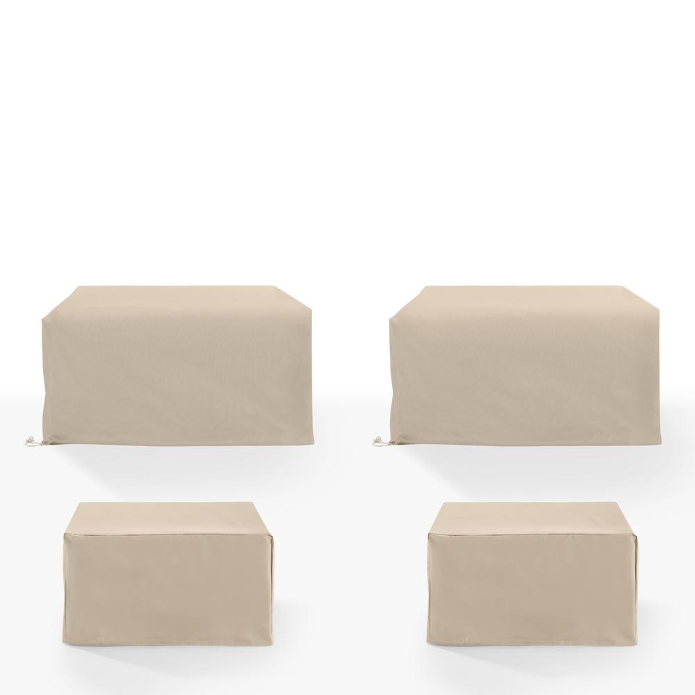 Crosley Furniture 4Pc Outdoor Sectional Furniture Cover Set 2 Loveseat ...