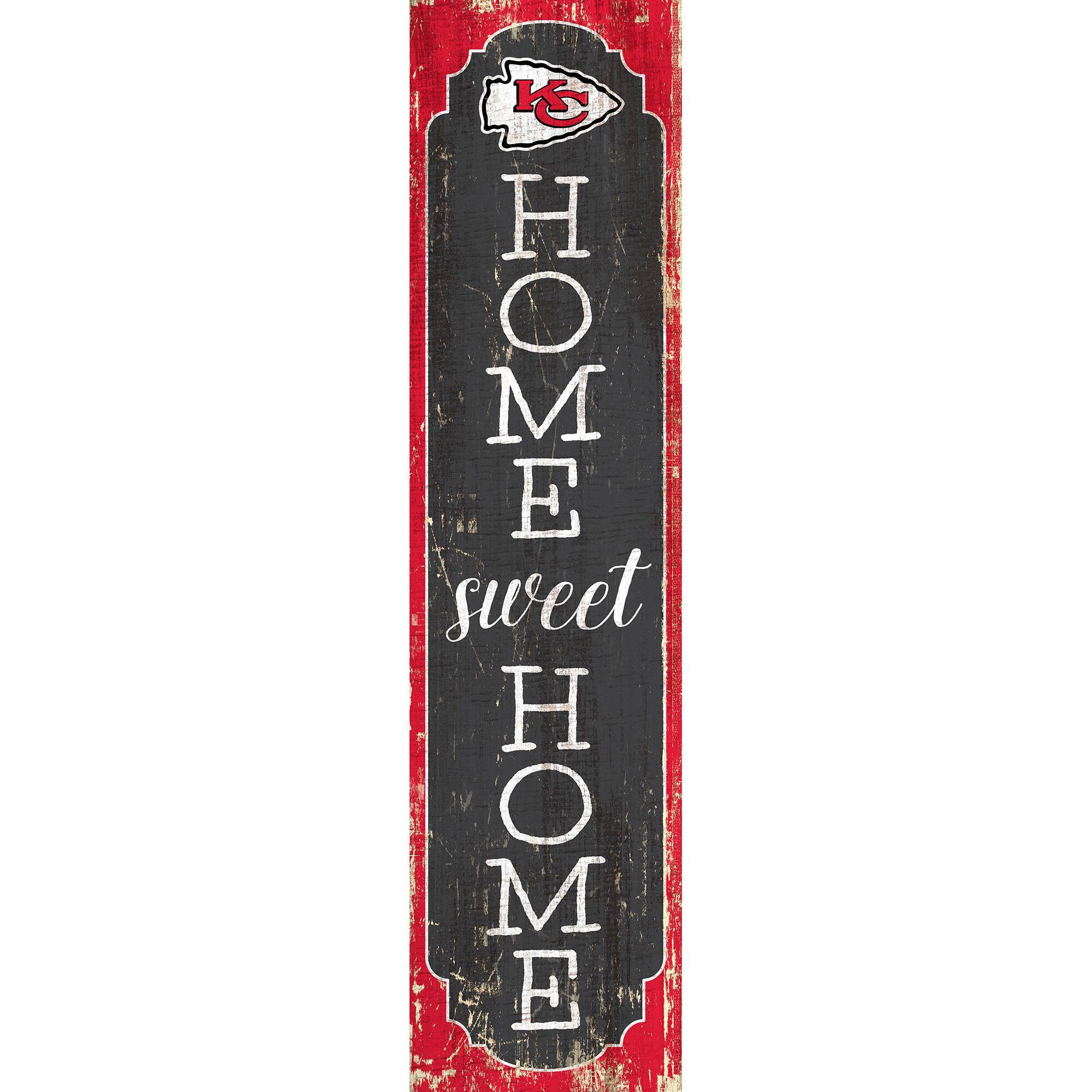Kansas City Chiefs 24" Home Sweet Home Leaner Sign
