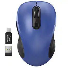 PO3TICJUNKI3 - 4g Mouse Computer With Receiver And Adjustable Levels Button Mice Windows Pc Notebook - Wired - Blue