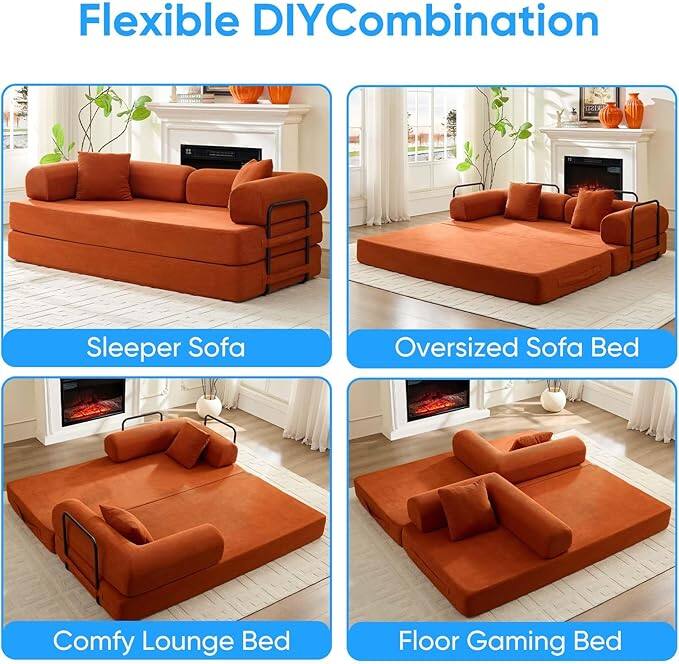 Flexible DIY Combination

- Sleeper Sofa
- Oversized Sofa Bed
- Comfy Lounge Bed
- Floor Gaming Bed