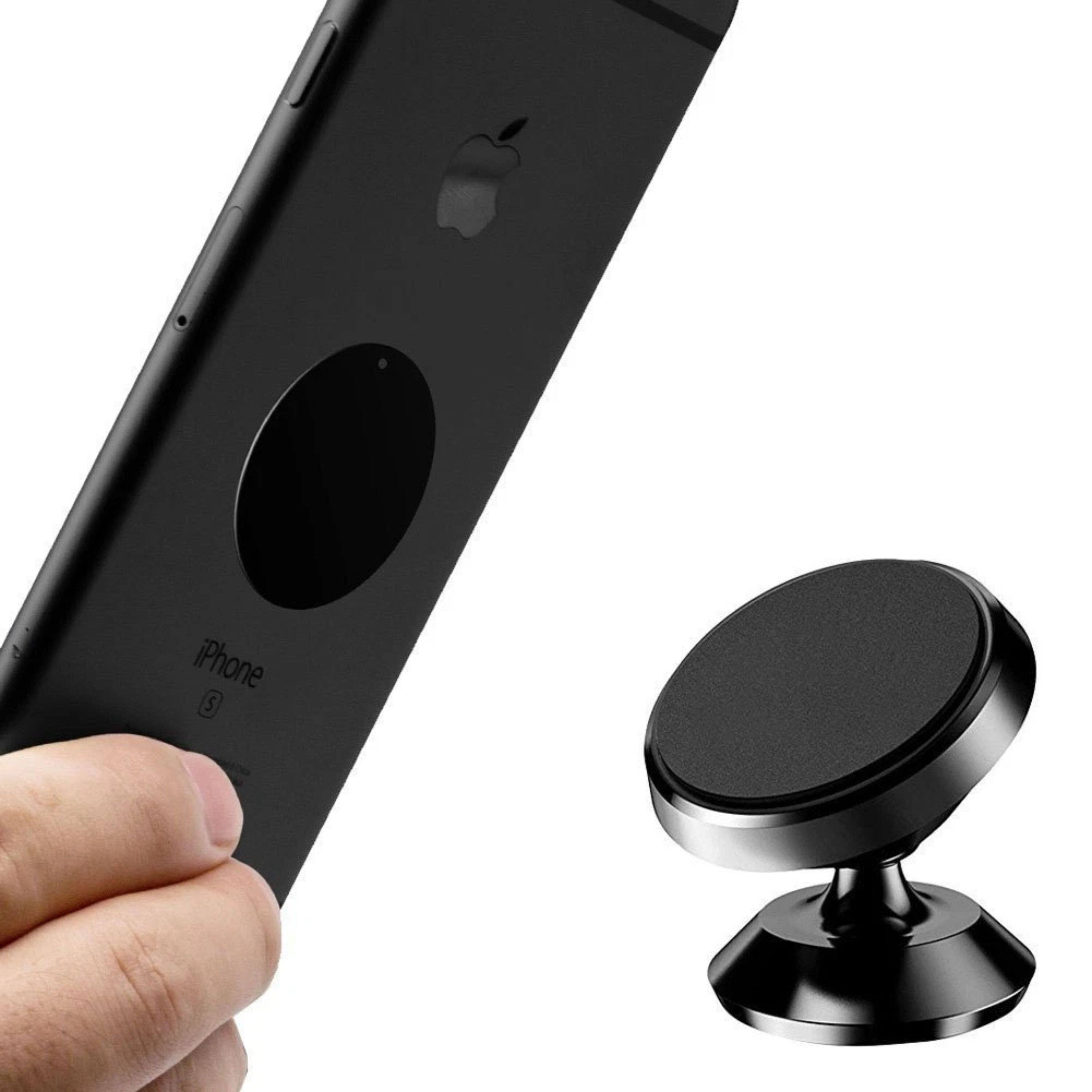 Angle. Kitcheniva - 360° Magnetic Car Dash Phone Mount Black - Black.