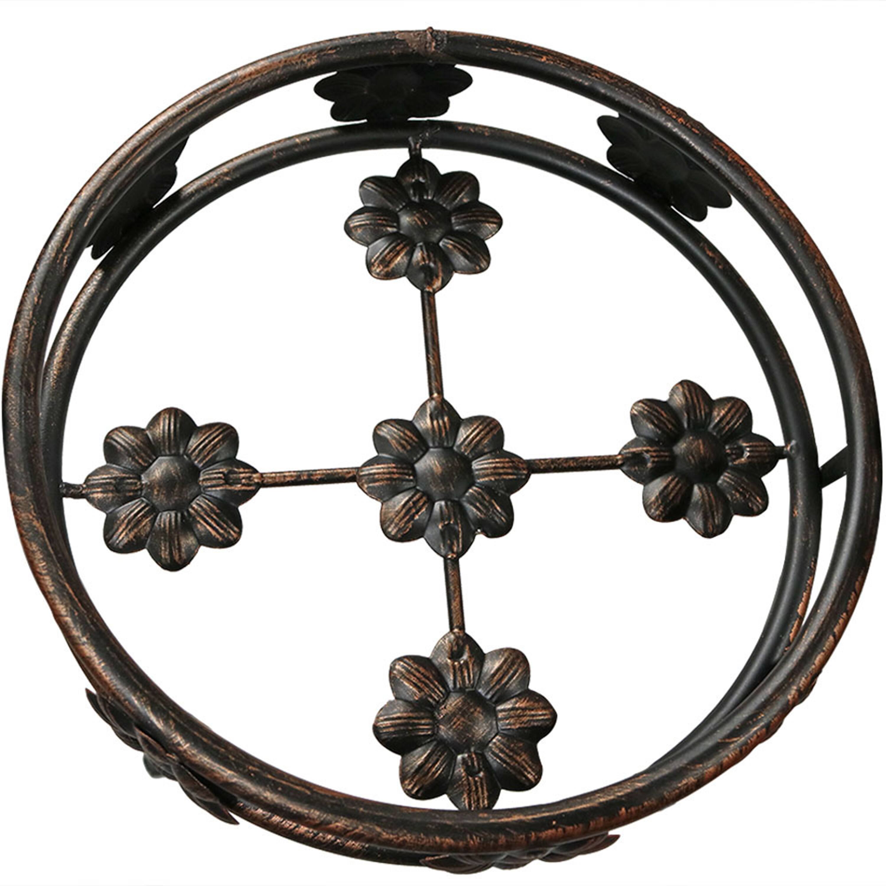 Alt View 7. Sunnydaze - Painted Metal 3-Tier Staggered Folding Plant Stand - 29 in - Bronze.