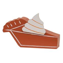 Left. BreeBe - 2/Set Eat Pie Box Sign & Pie Chunky Sitter - Orange, White.