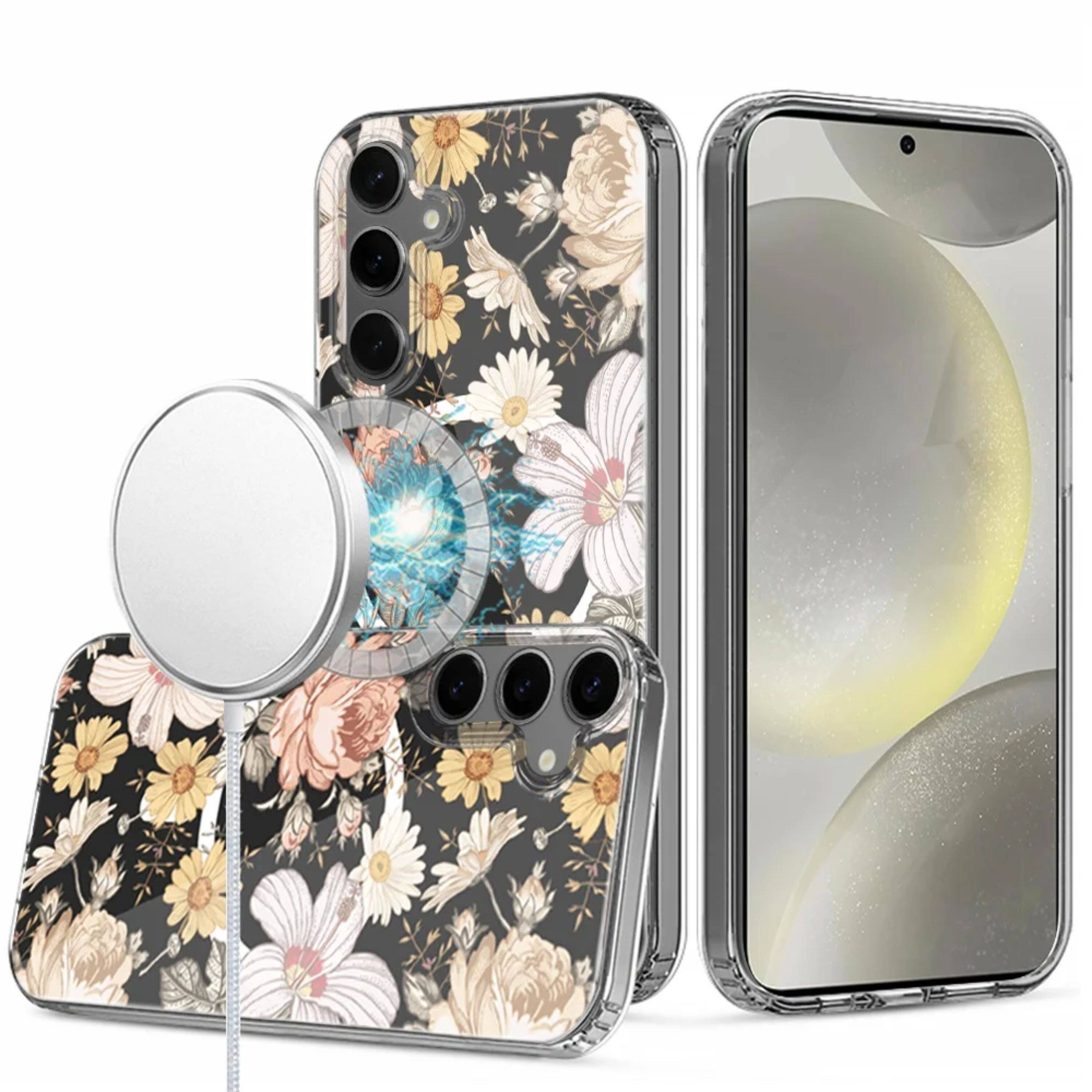 Kitcheniva - Unique Design Cover Plus Tempered Glass For Samsung S25/S24 Case Magnetic Circle G - Multicolor price history on PriceWatchPro