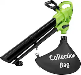 Bestier - 3-in-1 Electric Leaf Blower/Vacuum/Mulcher, 500 CFM Corded Electric Blower - Green