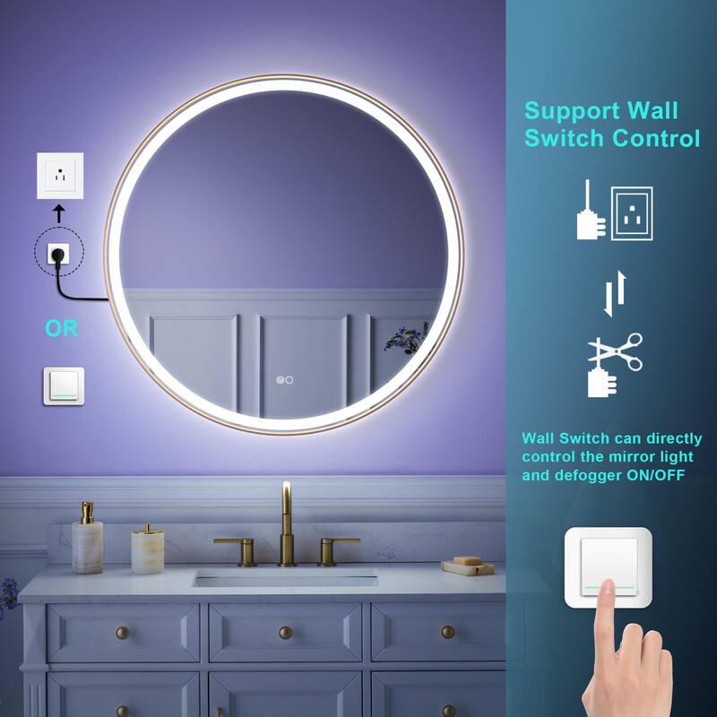 Support Wall Switch Control

OR

Wall Switch can directly control the mirror light and defogger ON/OFF