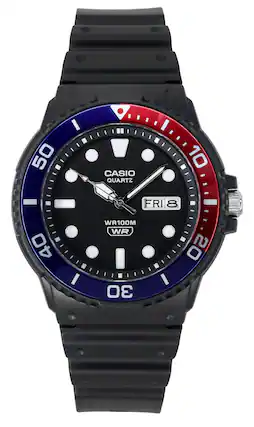50 I CASIO QUARTZ 10 FRI 8 40 I WR100M WR 30 I 20