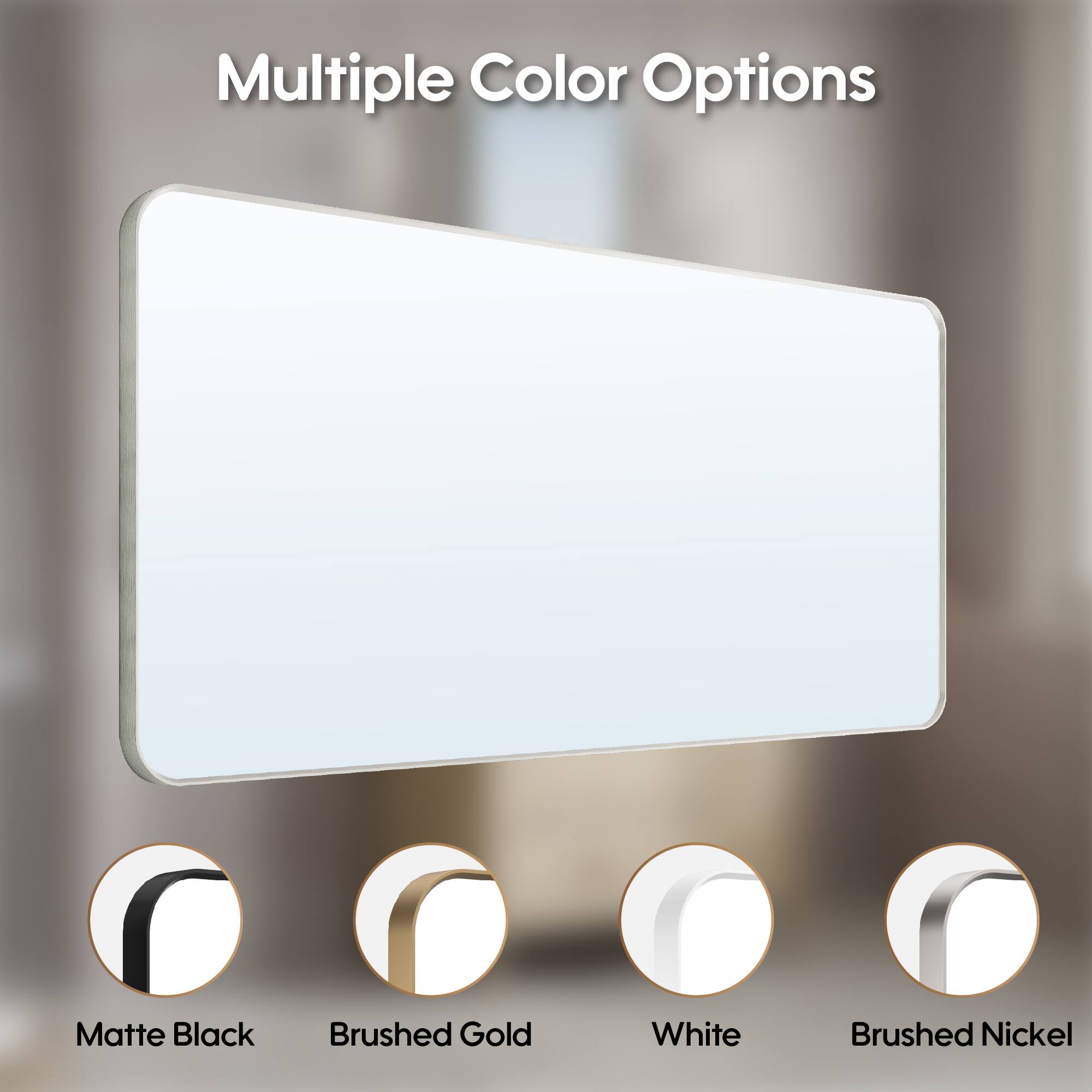 Multiple Color Options: Matte Black, Brushed Gold, White, Brushed Nickel