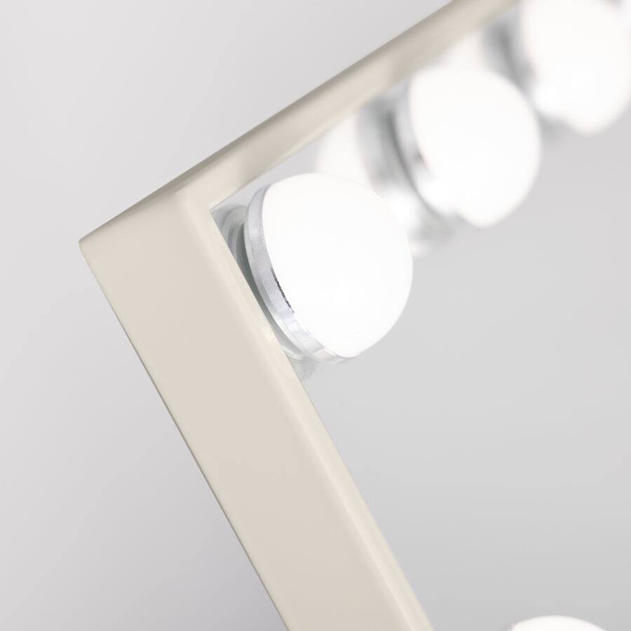 Alt View 6. Zadro - Zadro Hollywood Makeup Mirror - 18" x 21" - 15 LED Light Bulbs with Dimmable Brightness - Chocolate.