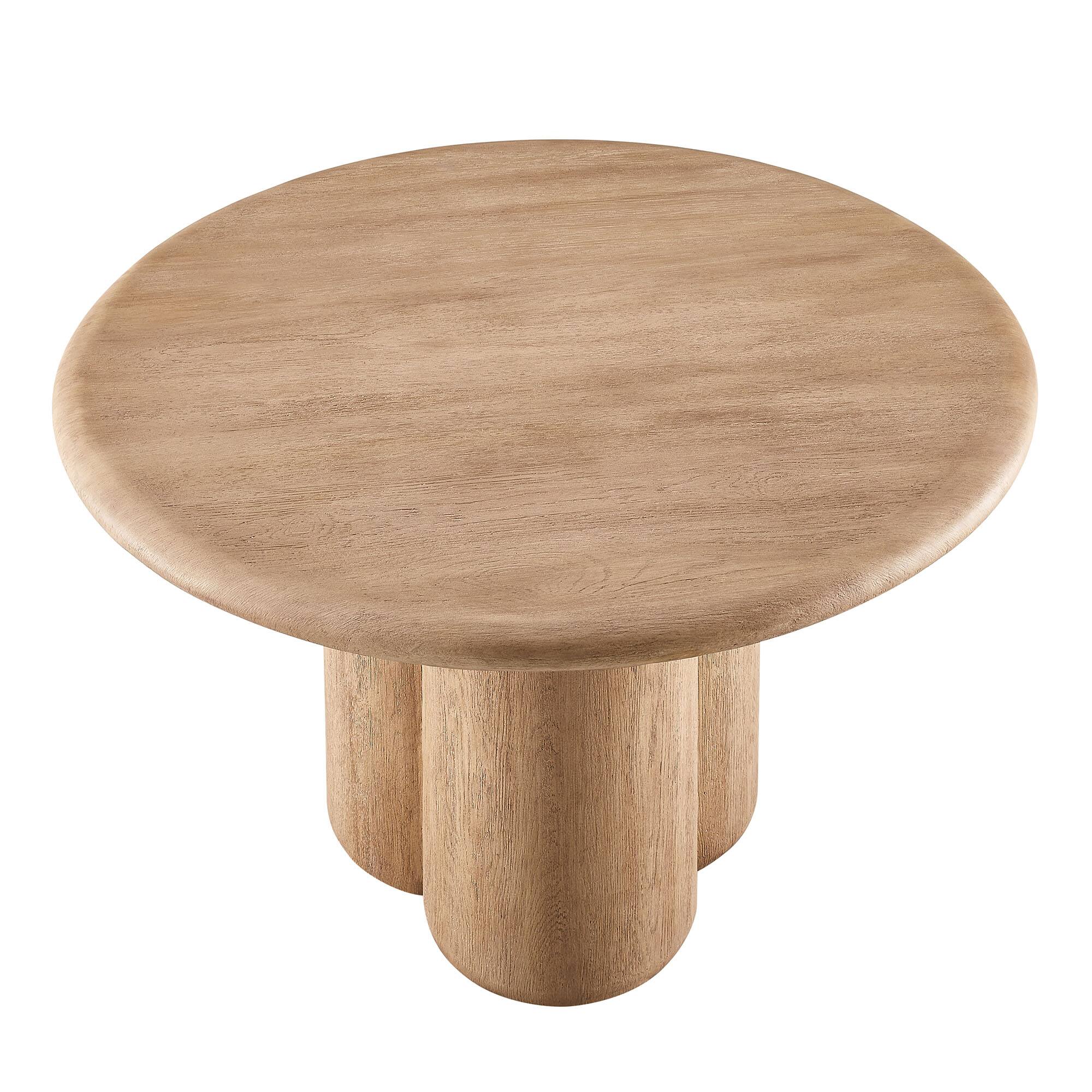 Back. Modway - Tori 48 Inch Round Indoor and Outdoor Patio Dining Table by Modway - Oak.