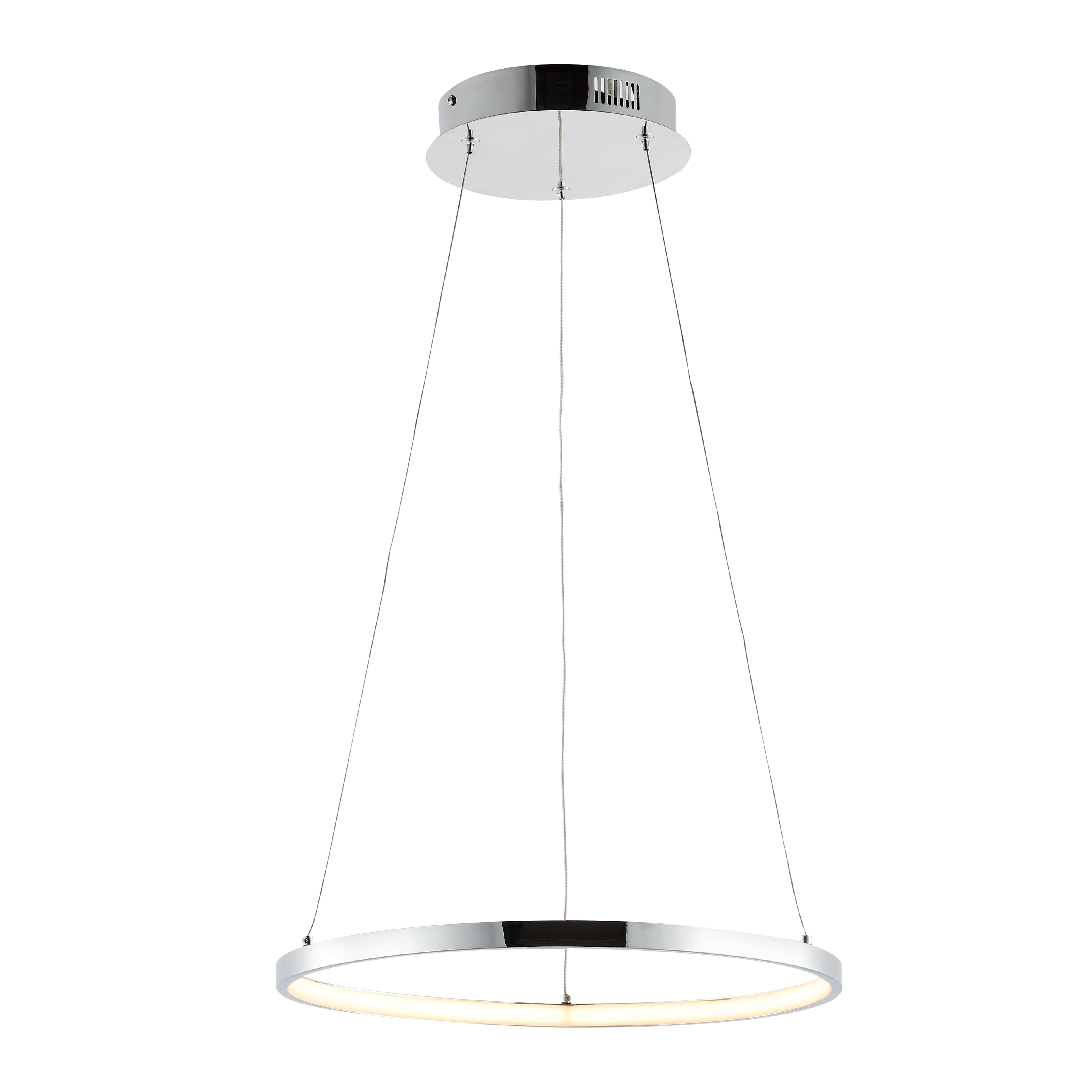 "Jonathan Y - Brice 15.75"" Modern Contemporary Metal Round Integrated LED Pendant - Chrome" price history on PriceWatchPro