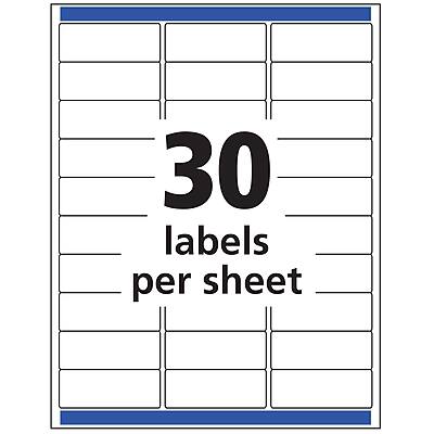 30 labels per sheet