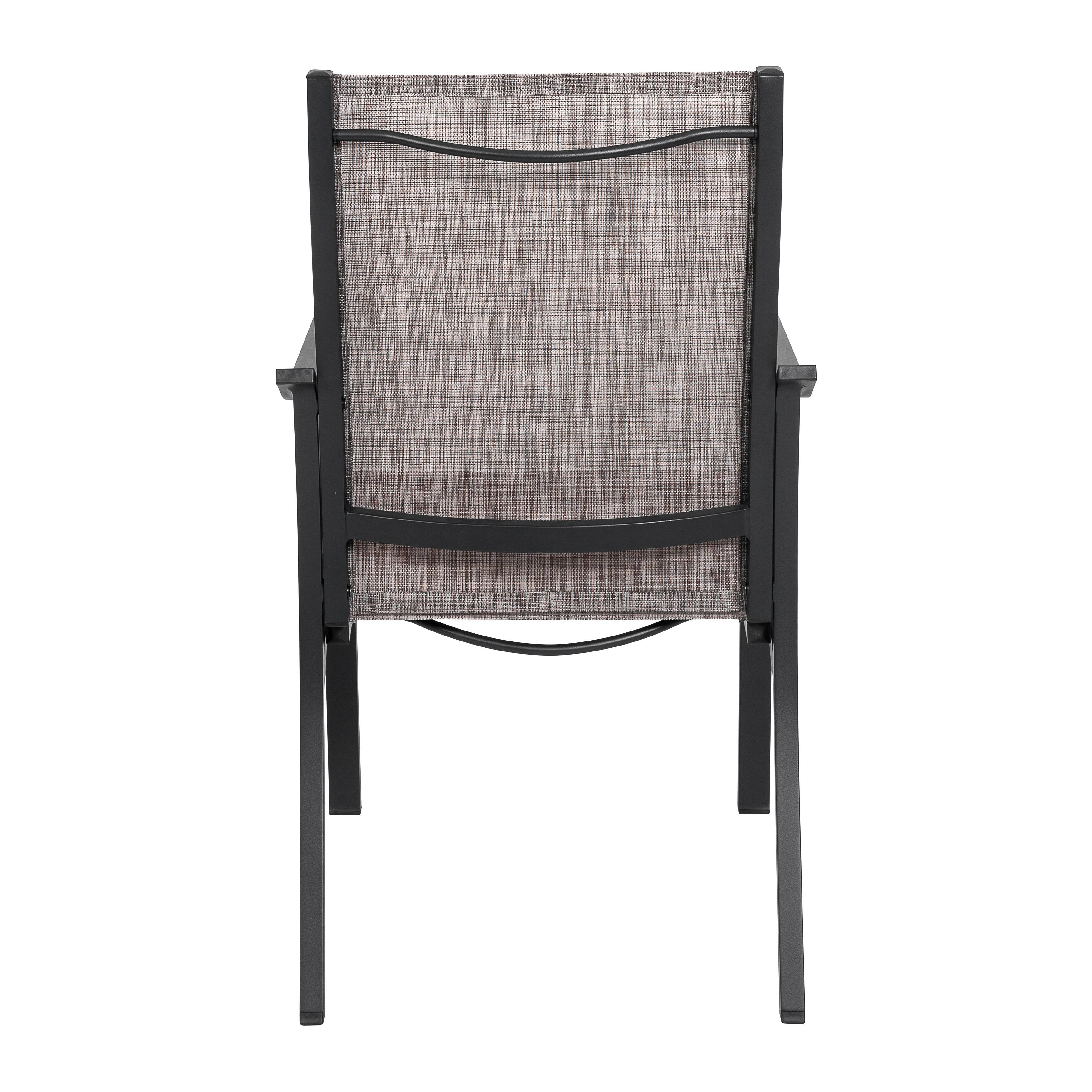 Alt View 9. Nuu Garden - Outdoor 2-Piece Textilene Dining Chairs with Aluminum Frame - grayish brown.