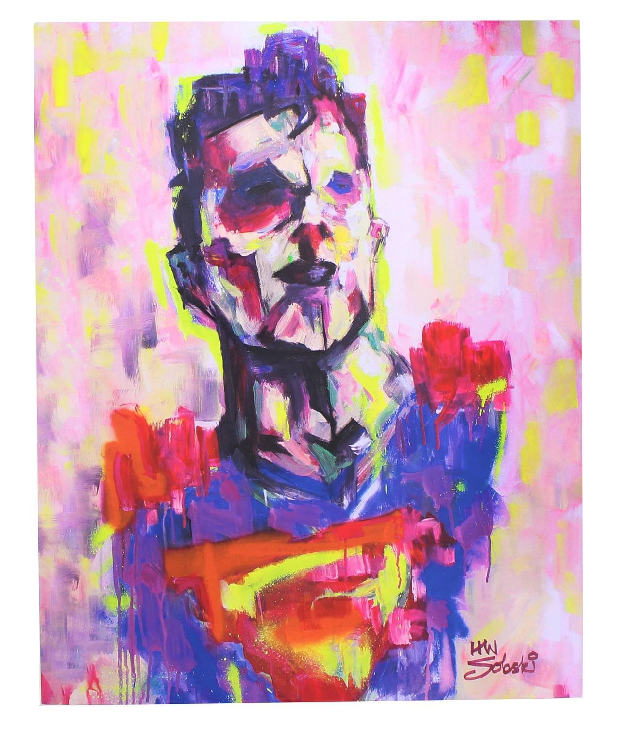 Front. Toynk - DC Comics Superman Limited Edition 8x10 Inch Art Print by Han Soloski - Pink.
