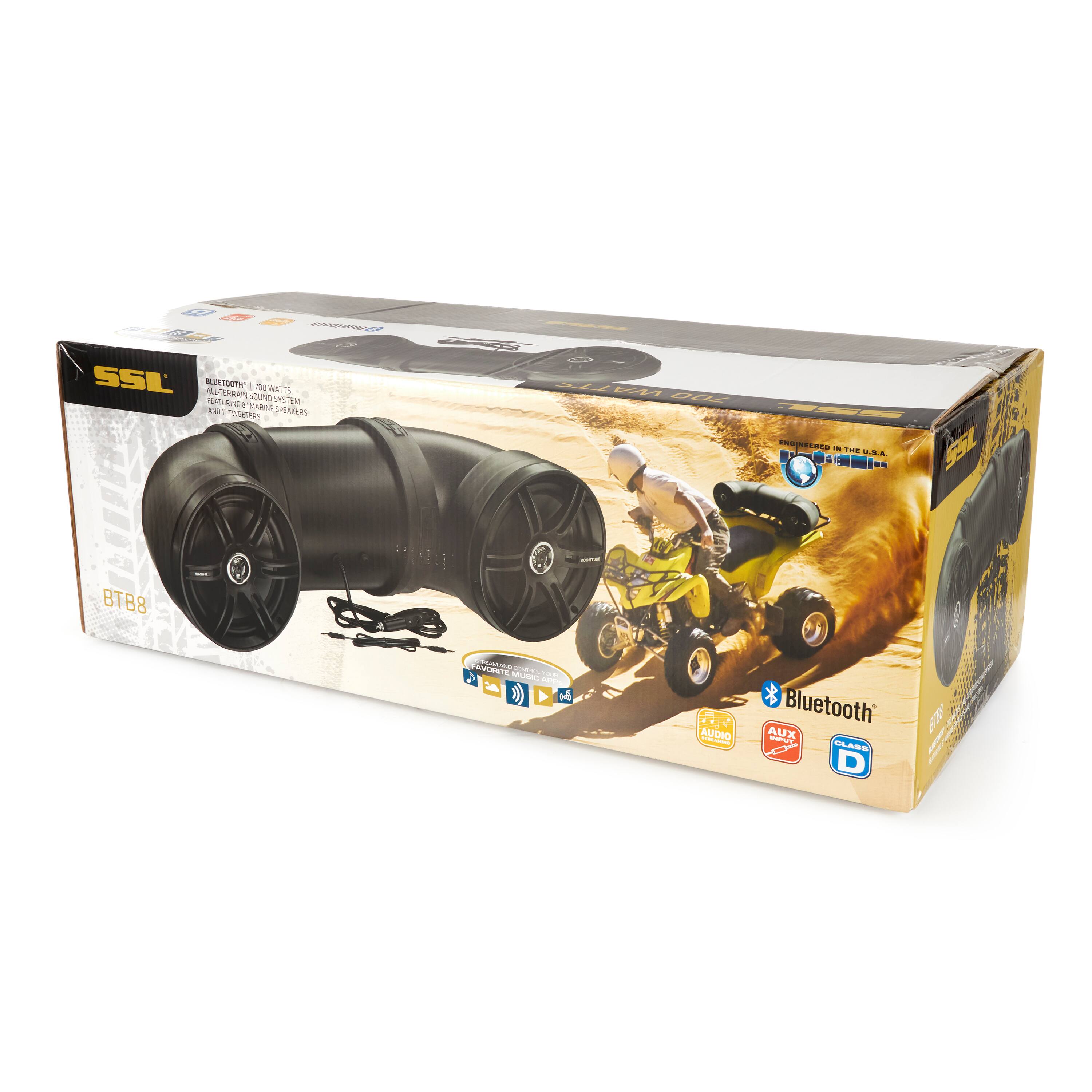 - SSL BTB8
- Bluetooth 100W Sound System
- Waterproof Speakers
- Family Friendly
- Bluetooth
- AUX
- D Class
- 3" Audio
- Bluetooth
- AUX
- D Class