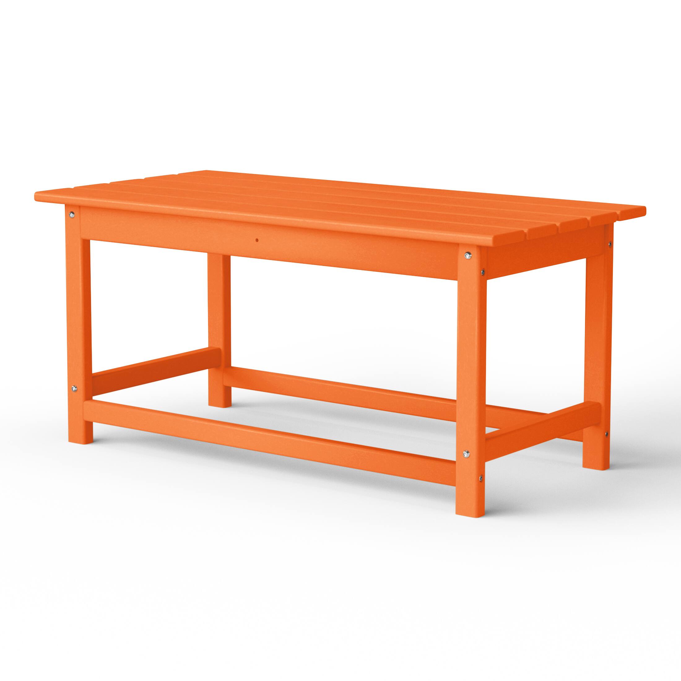 Back. WestinTrends - WestinTrends Malibu 35" length outdoor Coffee table for Adirondack chair - Orange.