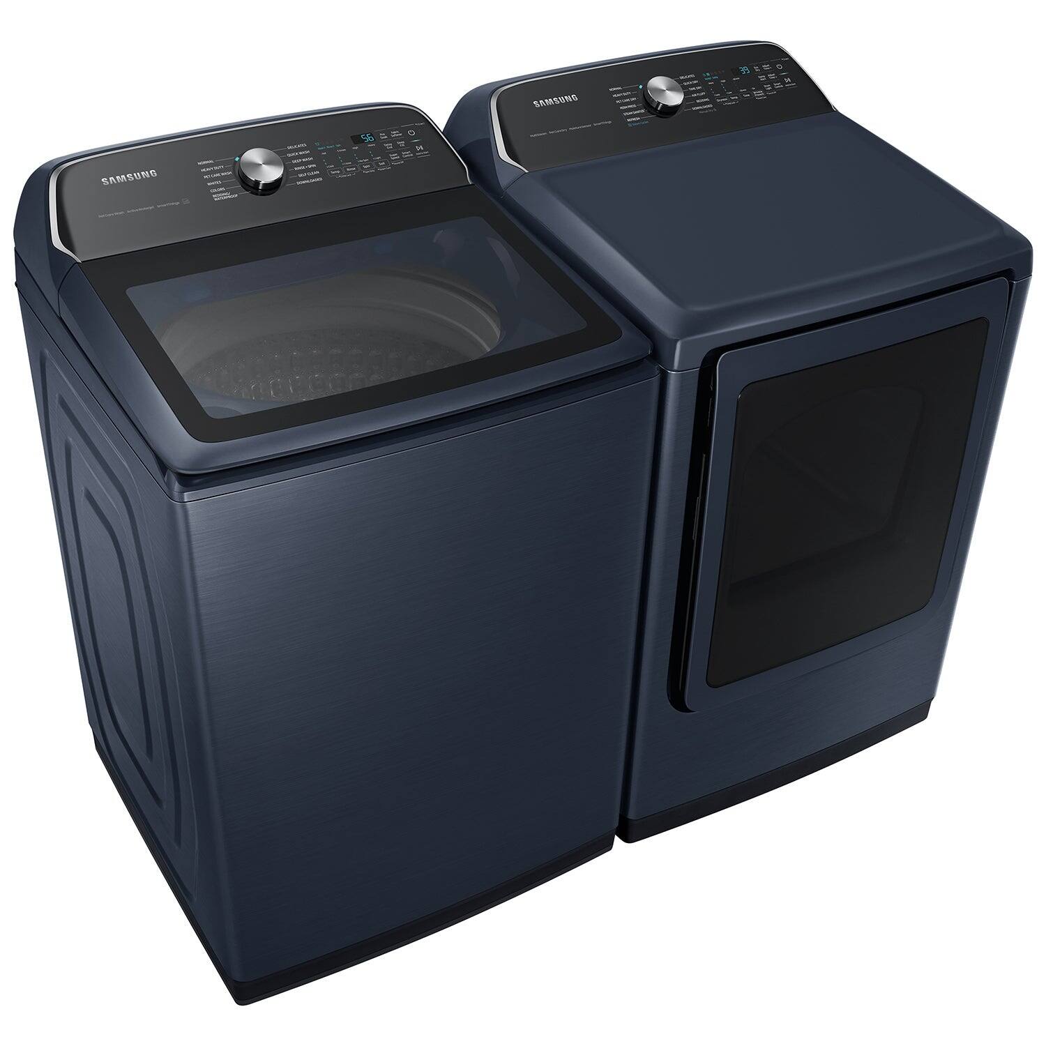 Alt View 16. Samsung - Open Box 7.4 Cu. Ft. Smart Electric Dryer with Steam and Pet Care Dry - Brushed Navy.