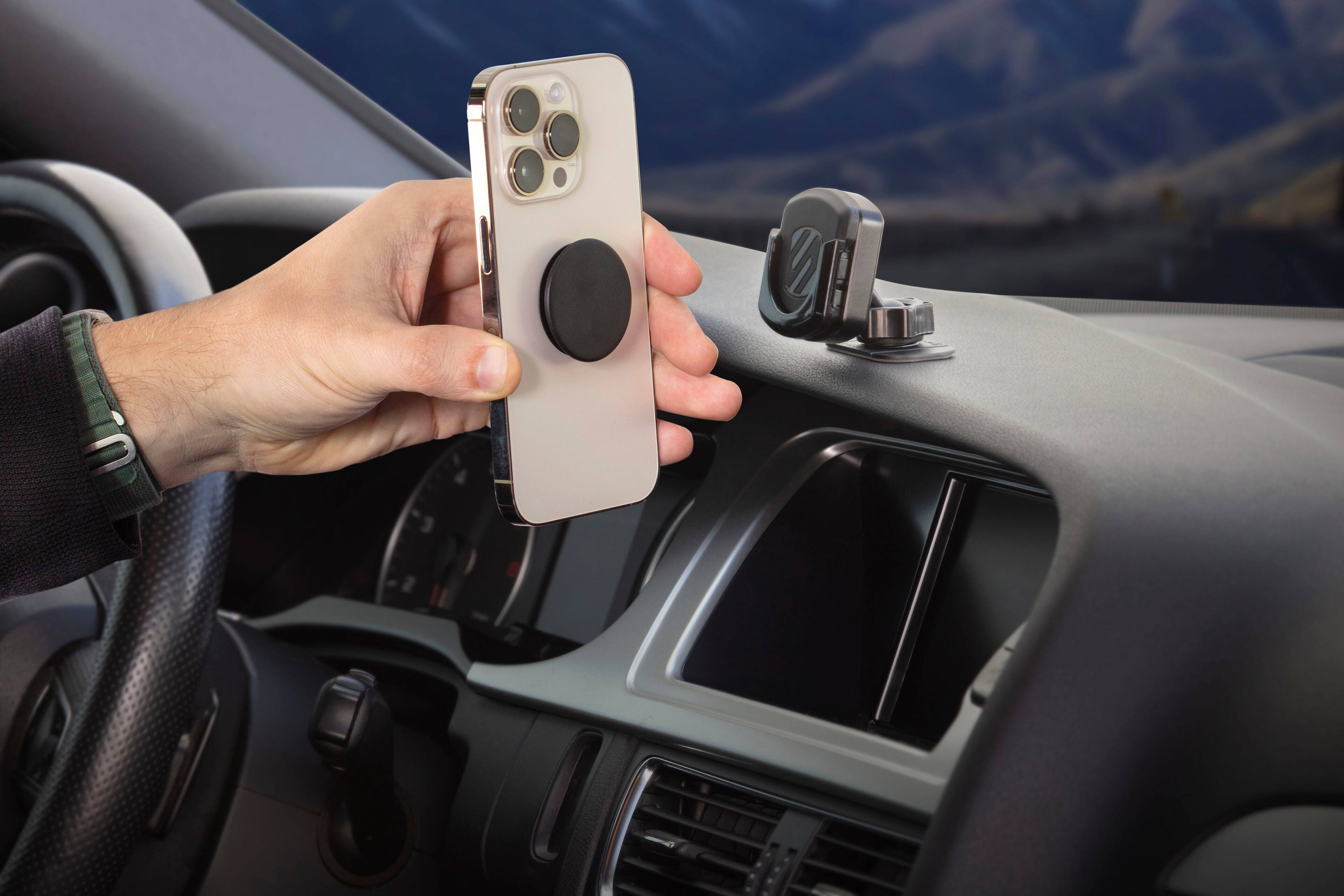 Alt View 13. Scosche - MagicMount Pop Dash Vent for most Cell Phones - Black.