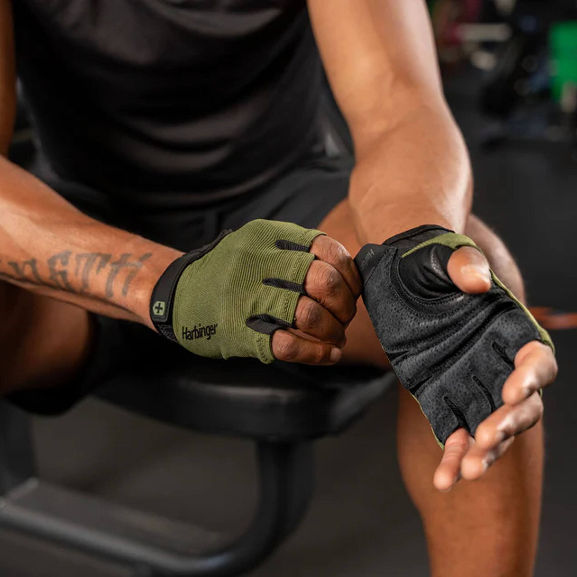 Alt View 3. Harbinger - Harbinger Men's Power Gloves 3.0 - Green - Small - Green.