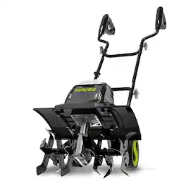 Sun Joe - Electric Garden Tiller Cultivator, Steel Tines, 15 Amp, 15.7", TJ605E - Black