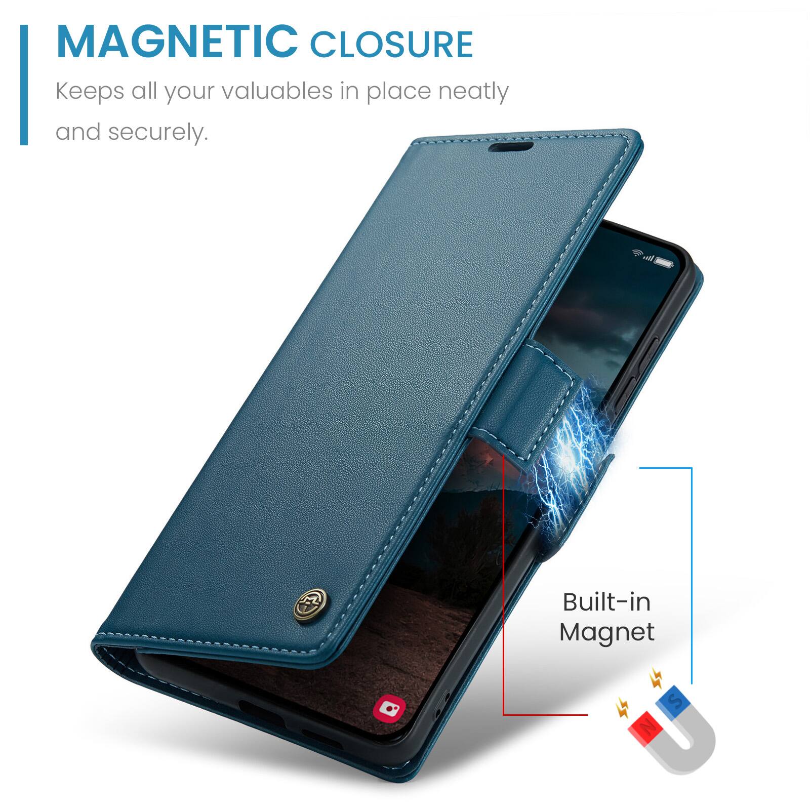 MAGNETIC CLOSURE  
Keeps all your valuables in place neatly and securely.  
Built-in Magnet