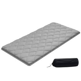 VEVOR - Japanese Tatami Mat, Twin Size Foldable Japanese Tatami Mattress, Futon Mattress with Storage Bag & Fastener - Gray