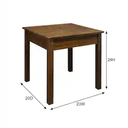 FurniFact - End Table with Concealed Drawer in Stylish Finish for Modern Living - Warm Brown
