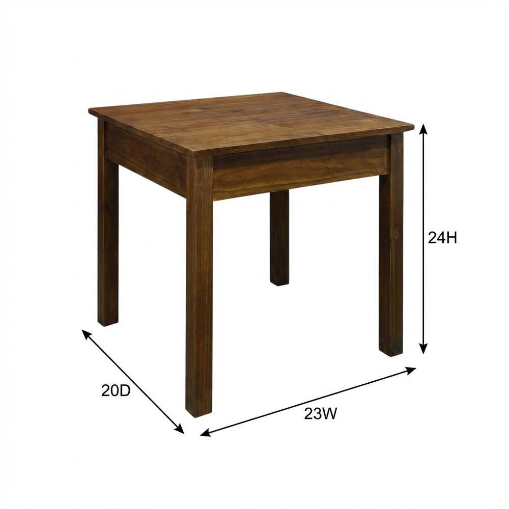 FurniFact - End Table with Concealed Drawer in Stylish Finish for Modern Living - Warm Brown