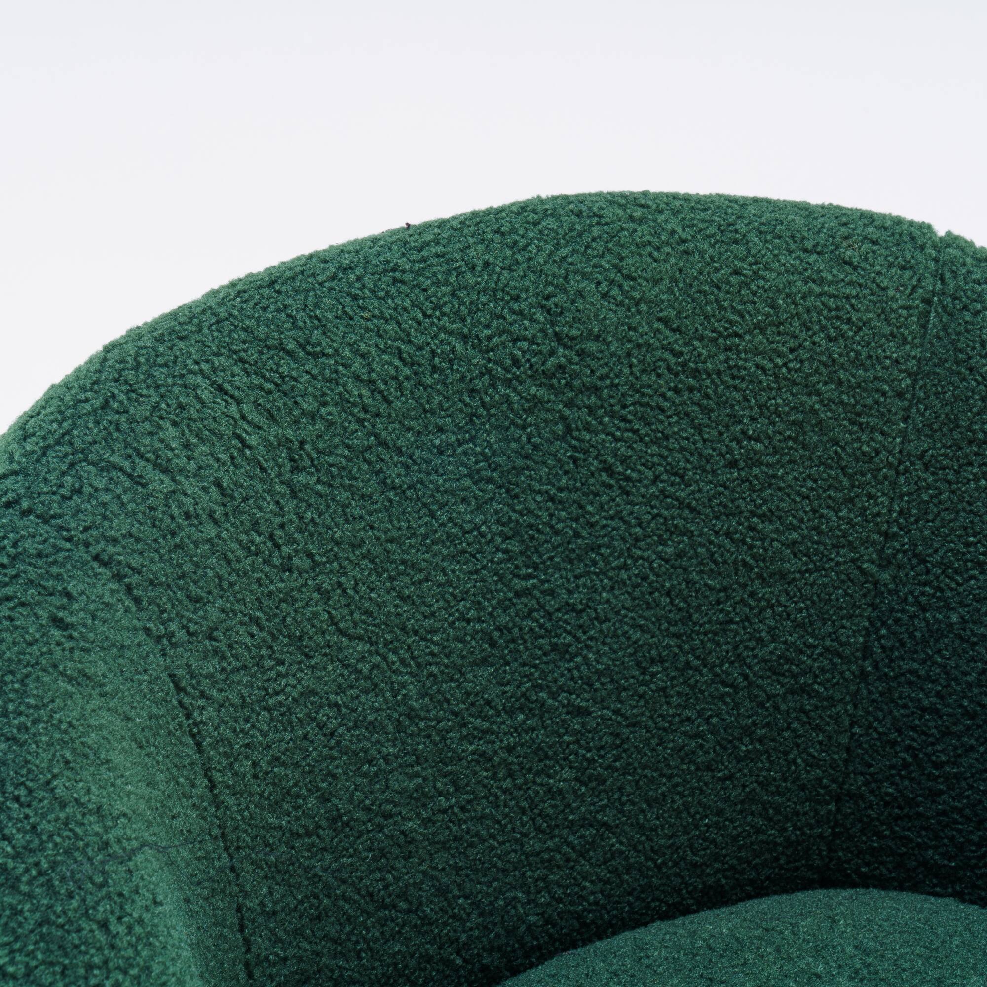 Left. GOODSILO - Plush Swivel Accent Armchair with Ergonomic Design and 360-Degree Rotation for Modern Interiors - Green.