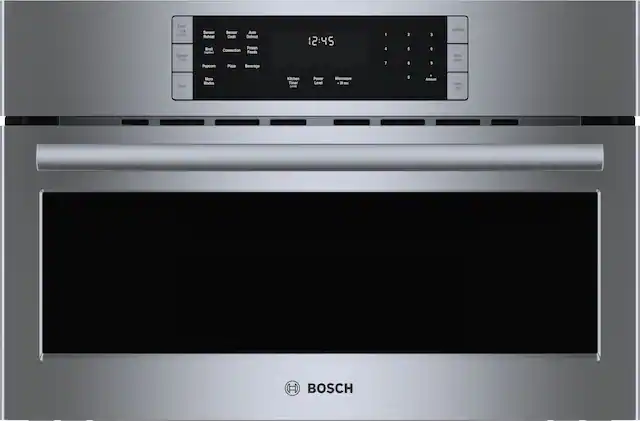 Panel Lock - Sensor Reheated
Speed Chef - Sensor Cook
Auto Defrost - Convection
Broil - Frozen Foods
Popcorn - Pizza
More Modes - Beverage
12:45
Kitchen Timer - Power Level - Microwave +30 sec
Settings - Start/Enter - Clear/Off
Amount - 0