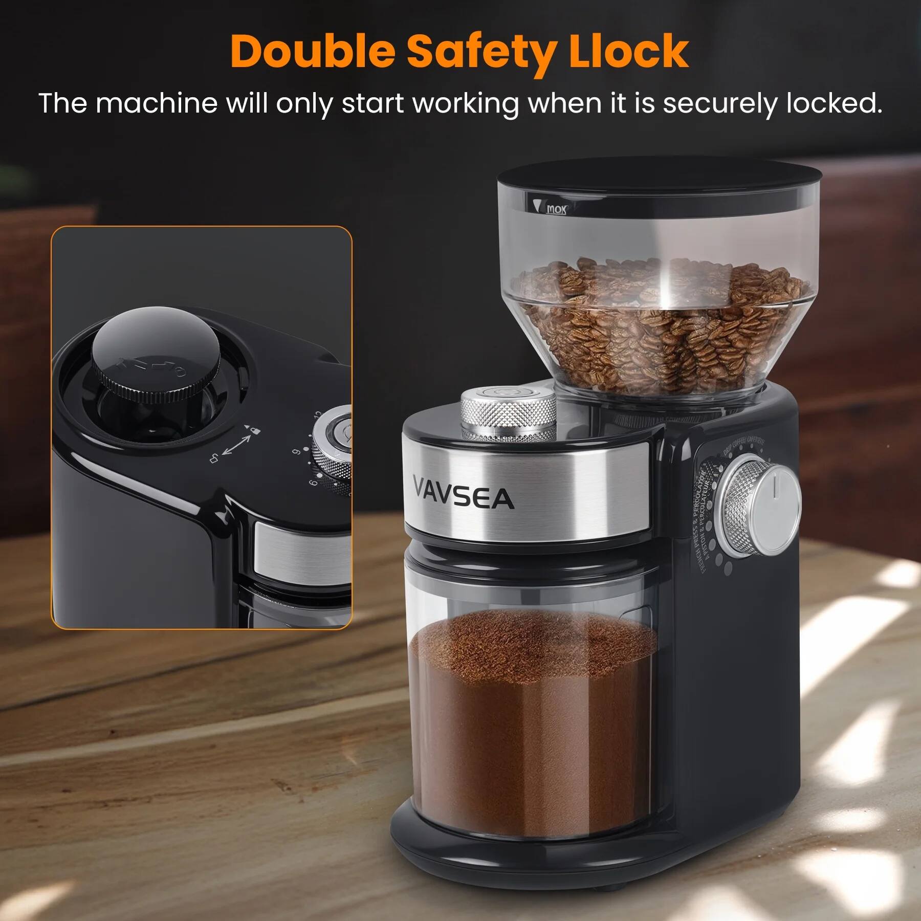 Double Safety Lock

The machine will only start working when it is securely locked.