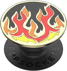 PopSockets - PopSocket PopGrip Enamel Flame on - Black