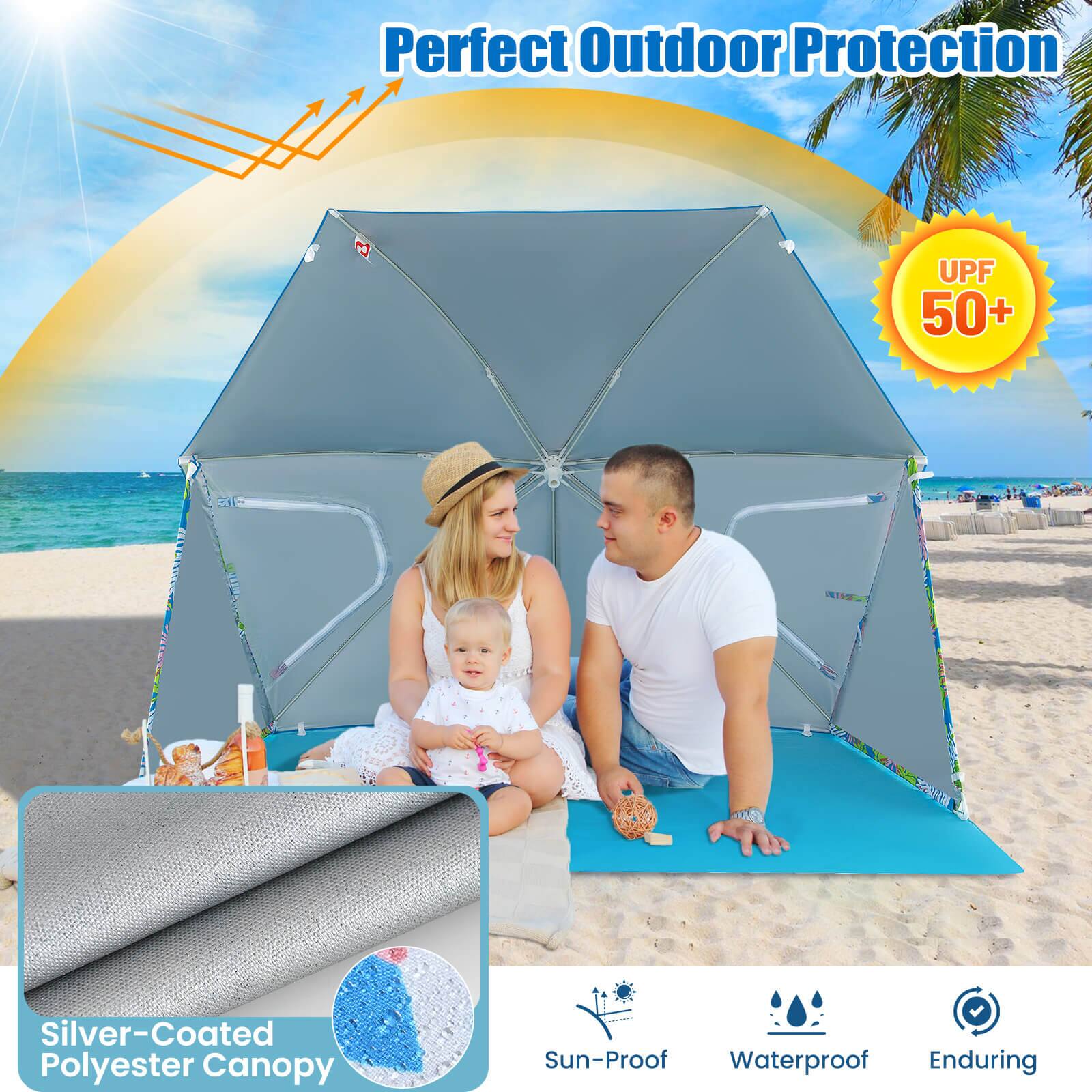 Perfect Outdoor Protection UPF 50+ De 32 Silver-Coated Polyester Canopy | Sun-Proof Waterproof Enduring