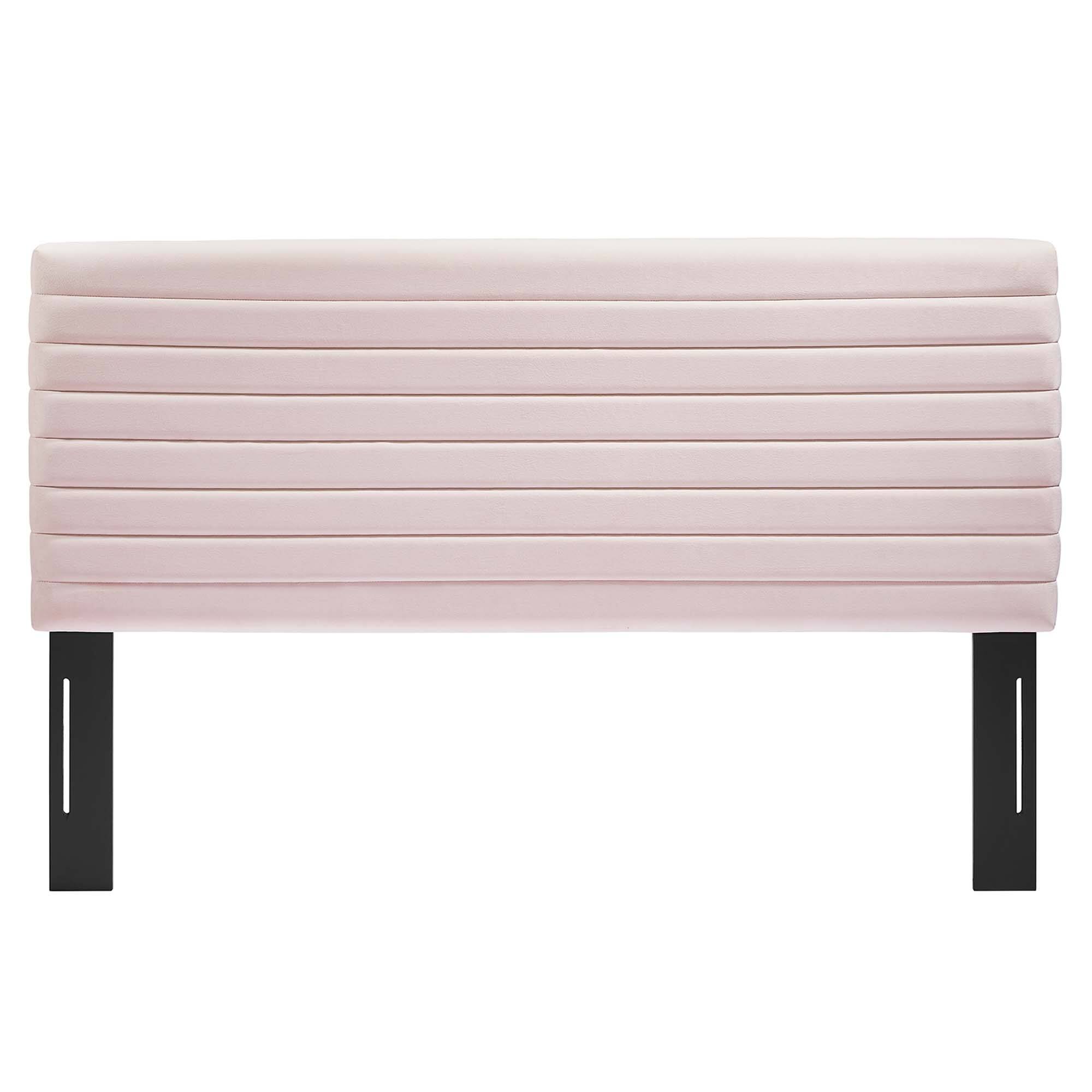 Left. Modway - Tranquil Channel Tufted King/California King Headboard  by Modway - Pink.