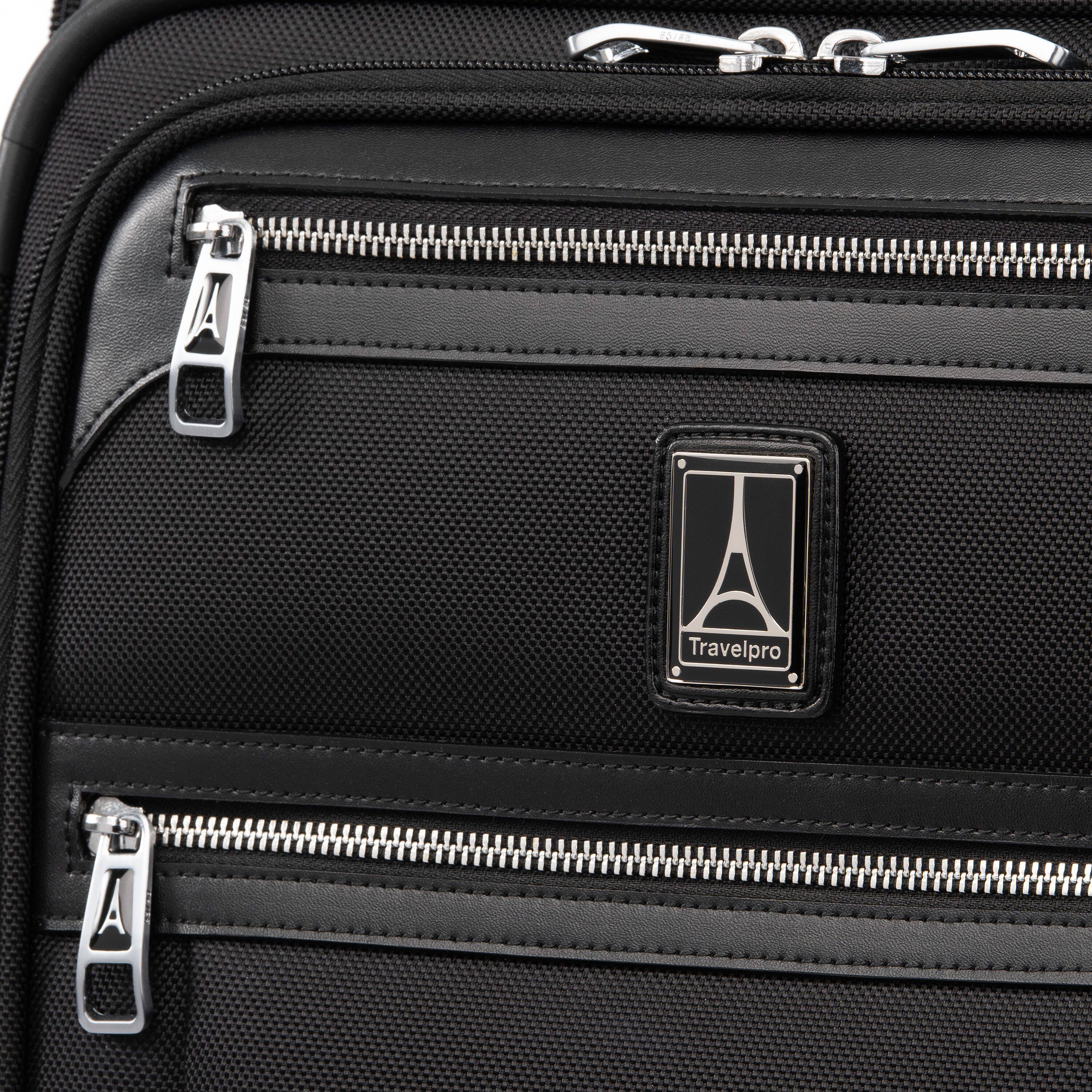 Alt View 4. Travelpro - Travelpro Platinum Elite Softside Expandable 22" Carry On Spinner - Shadow Black.