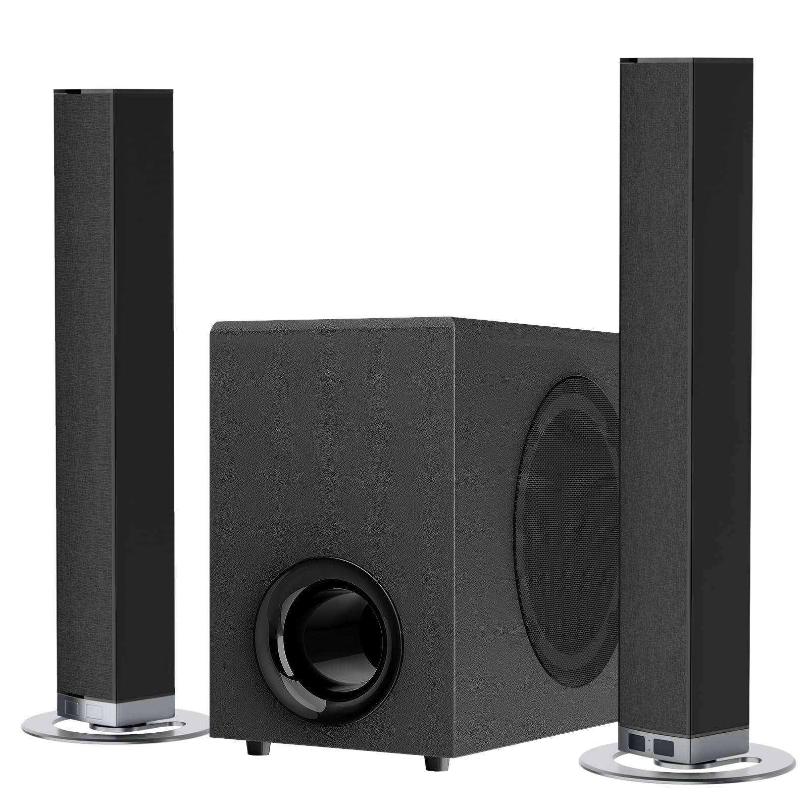 Left. Cedar Assembly - Soundbar With Subwoofer 120w Sound Bar Surround System For Smart Tv 5 3 Compatible Arc Aux Optical Immersive - Default.