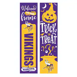Evergreen Enterprises - Minnesota Vikings 47" Double Sided Halloween Leaner Fan Sign - Multicolor