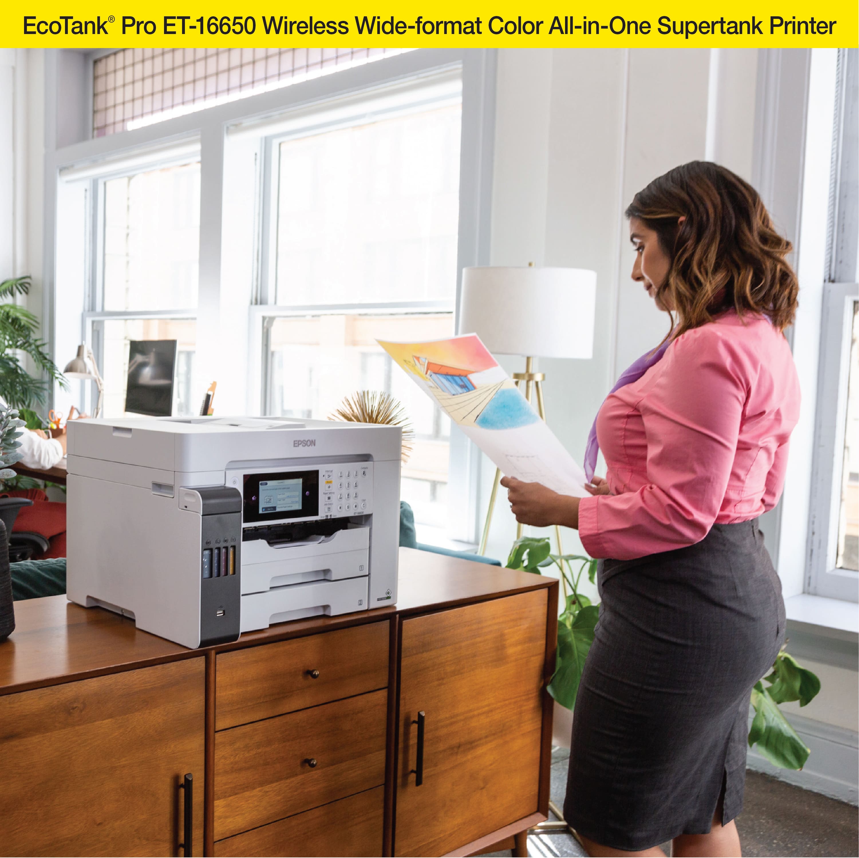 EcoTank Pro ET-16650 Wireless Wide-format Color All-in-One Supertank Printer.