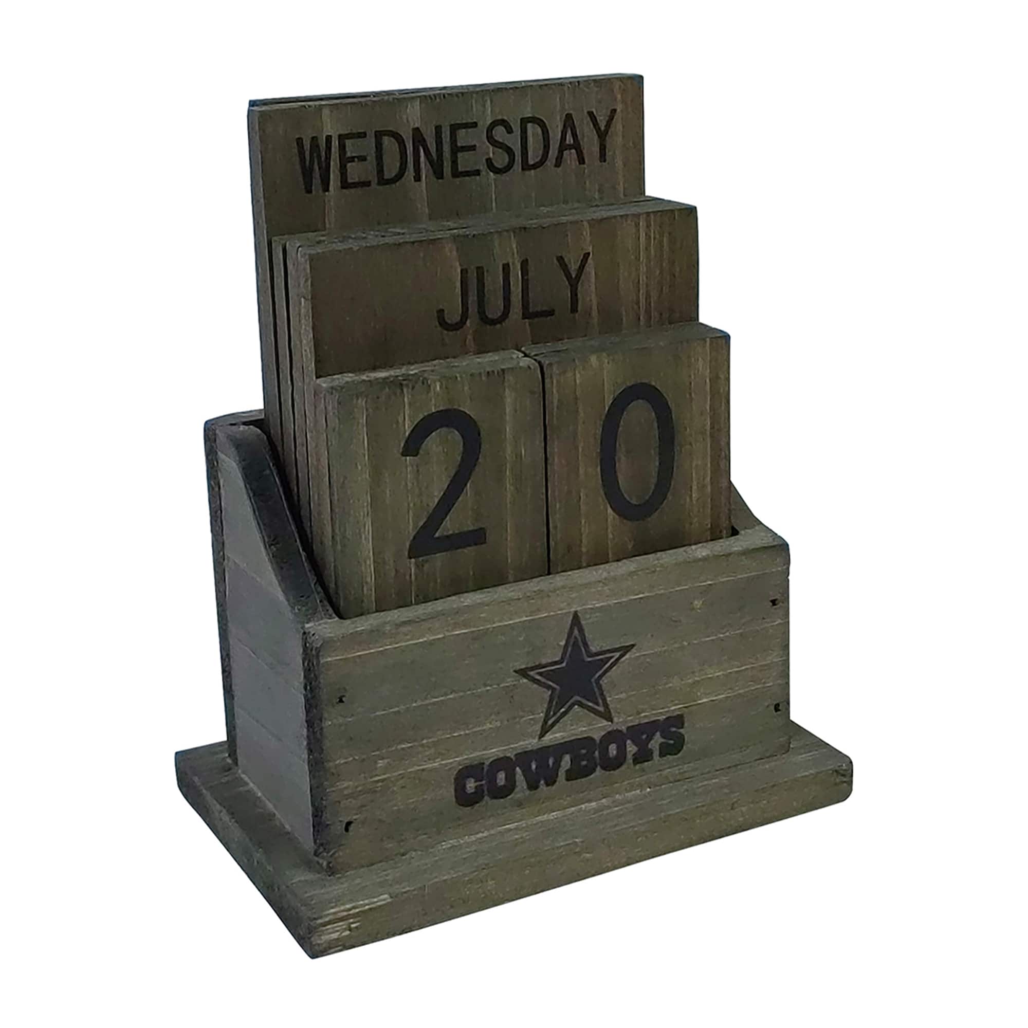 Imperial - Dallas Cowboys Team Logo Wood Block Calendar - Multicolor