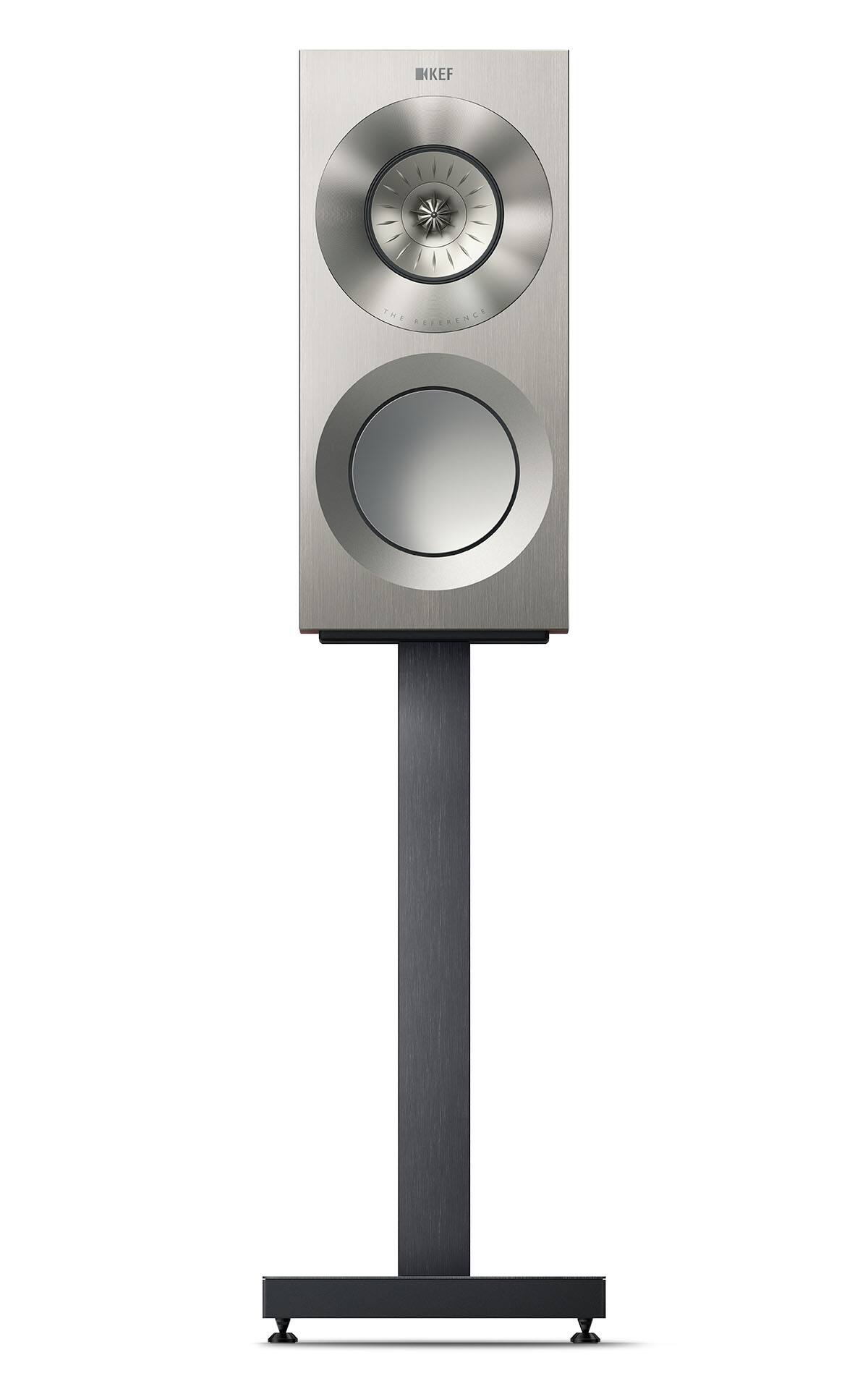 Front. KEF - S1-RF1 Floor Stand - Black.