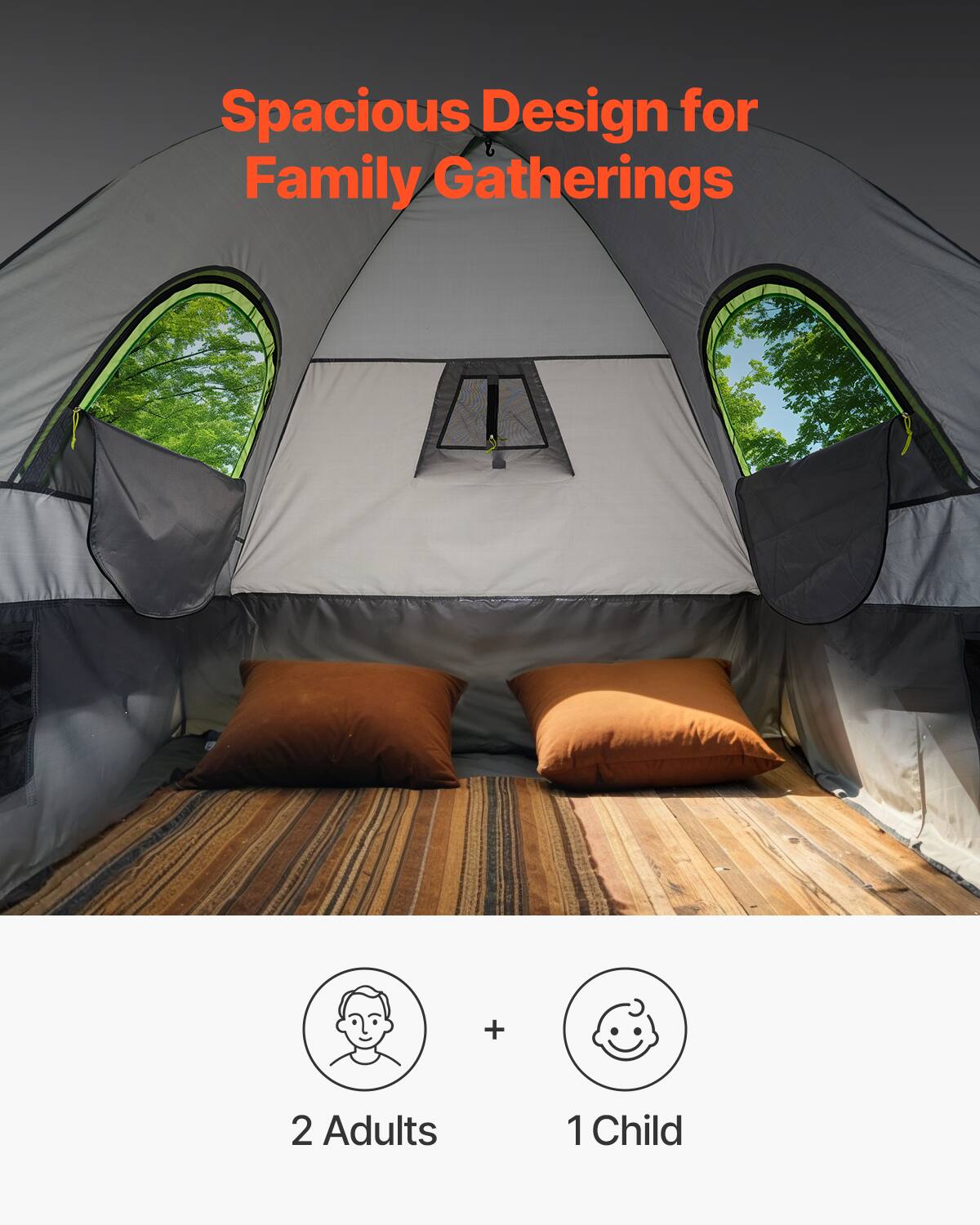 Spacious Design for Family Gatherings

2 Adults + 1 Child