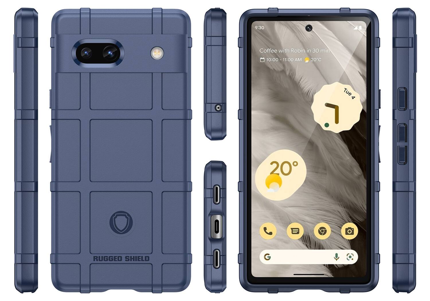 9:30 Coffee with Robin in 30 min  
10:00 - 11:00 AM  
20°C  
Tue 4  

RUGGED SHIELD