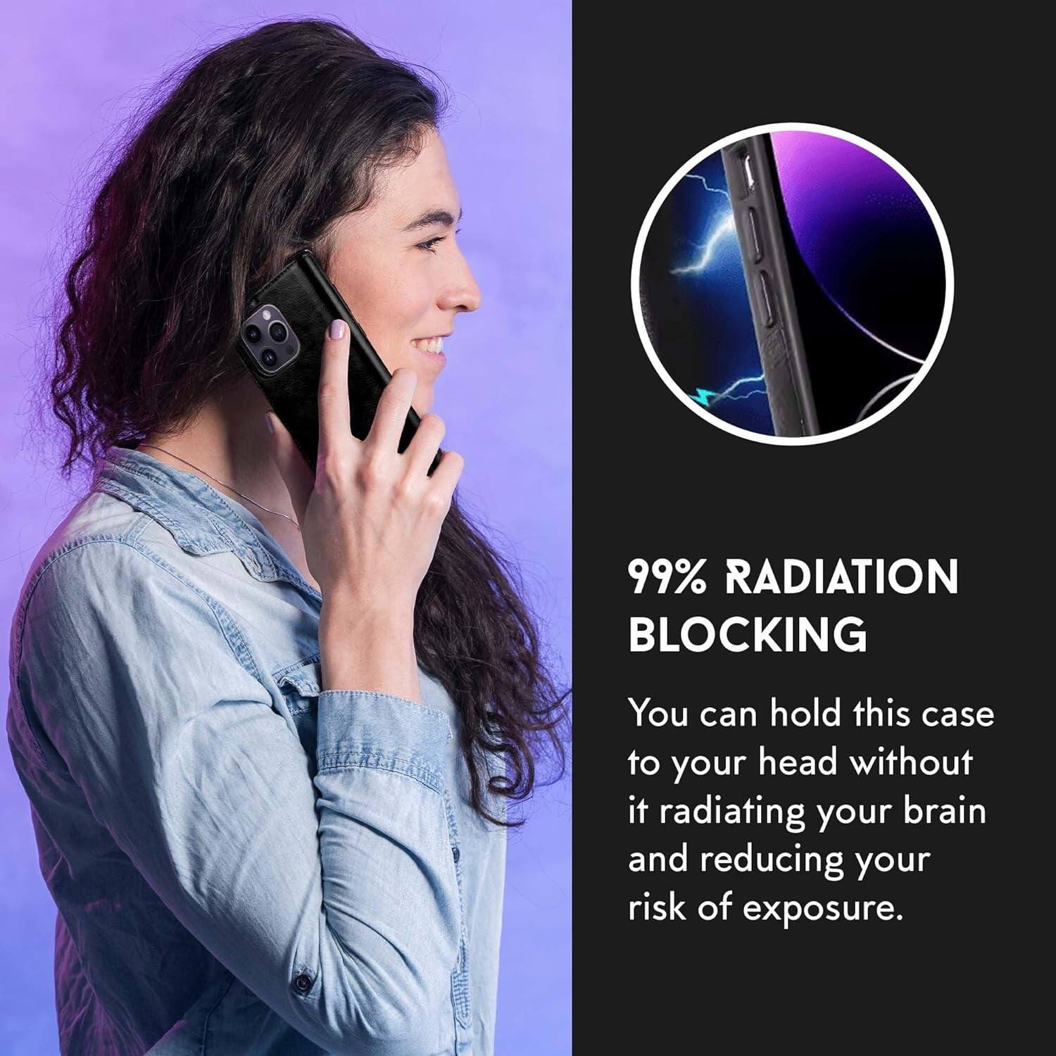 99% RADIATION BLOCKING
You can hold this case to your head without it radiating your brain and reducing your risk of exposure.
